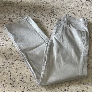 GAP Shiny Silver Mid Rise Jeans